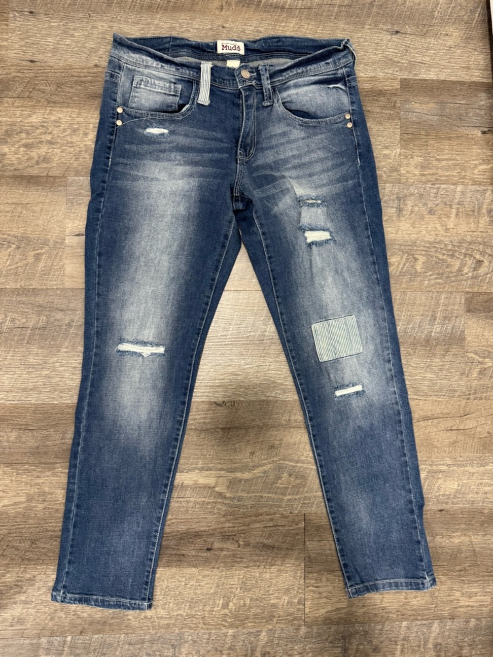 Mudd Women’s Blue Distressed Skinny Jeans